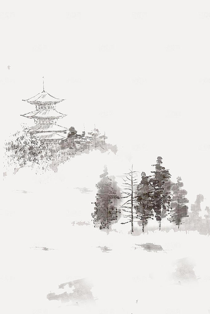 中国风古风中式古典竖版海报背景