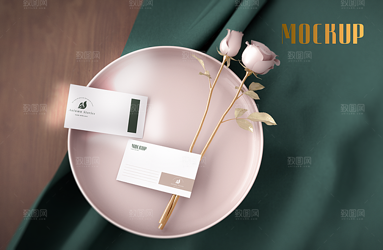 化妆品LOGO礼盒手提箱包装效果样机