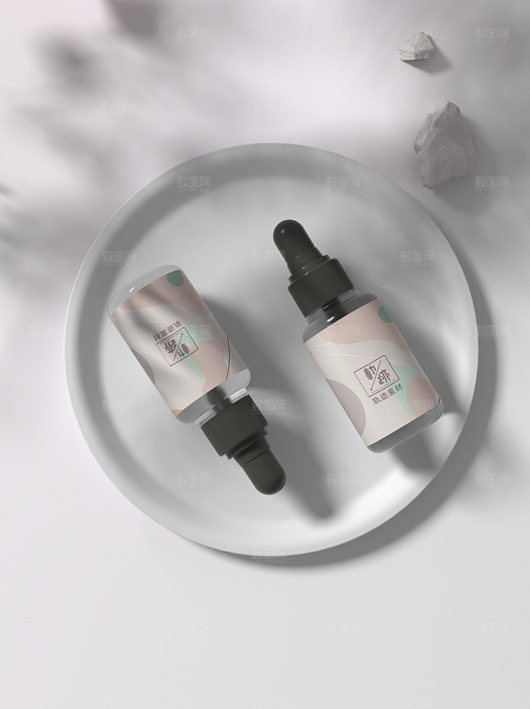 化妆品LOGO礼盒手提箱包装效果样机
