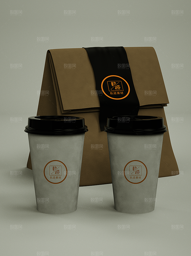 化妆品LOGO礼盒手提箱包装效果样机