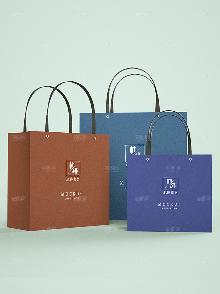 化妆品LOGO礼盒手提箱包装效果样机