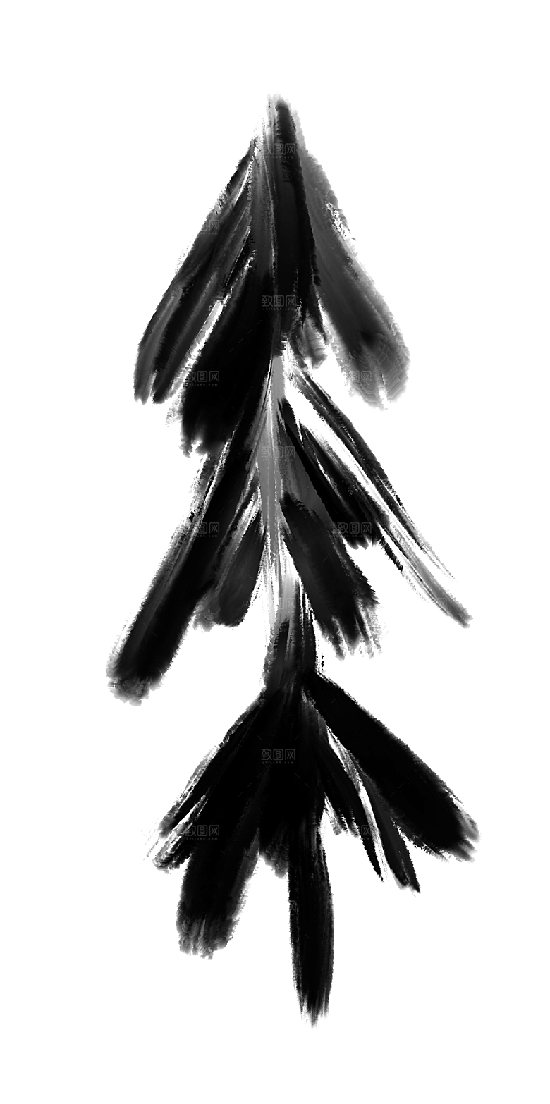 中式传统鱼花草贴图插画