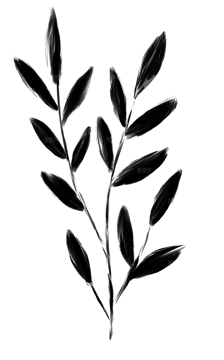 中式传统鱼花草贴图插画
