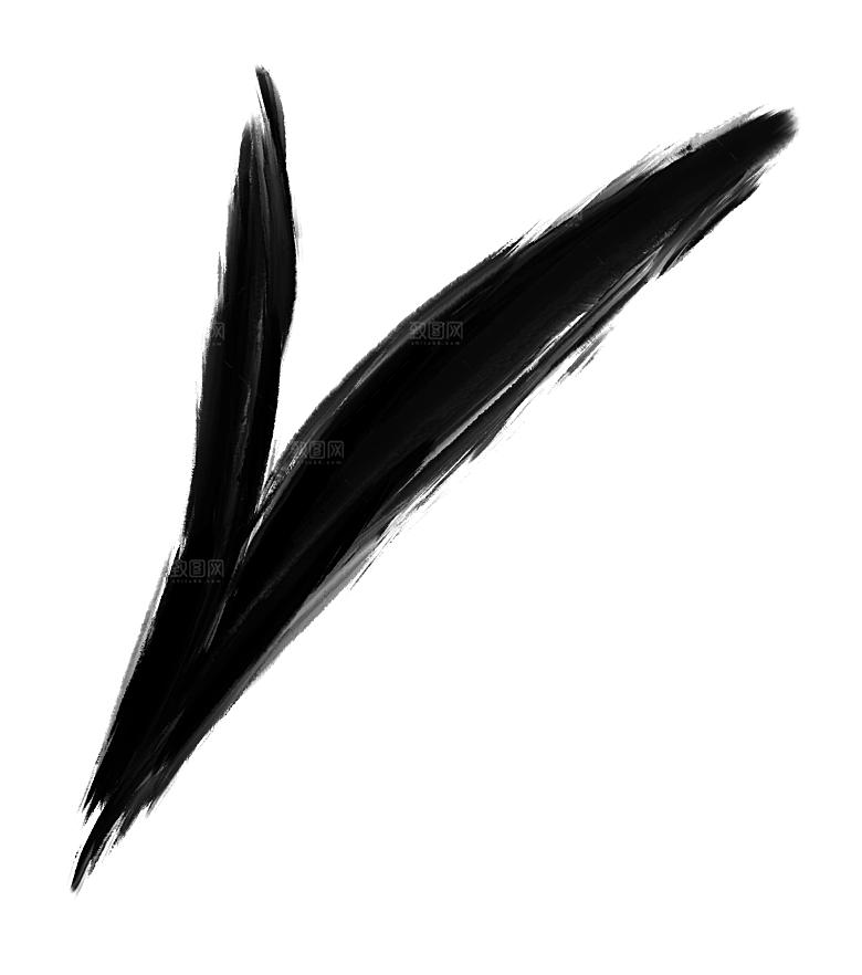 中国风水墨花鸟树木意境元素
