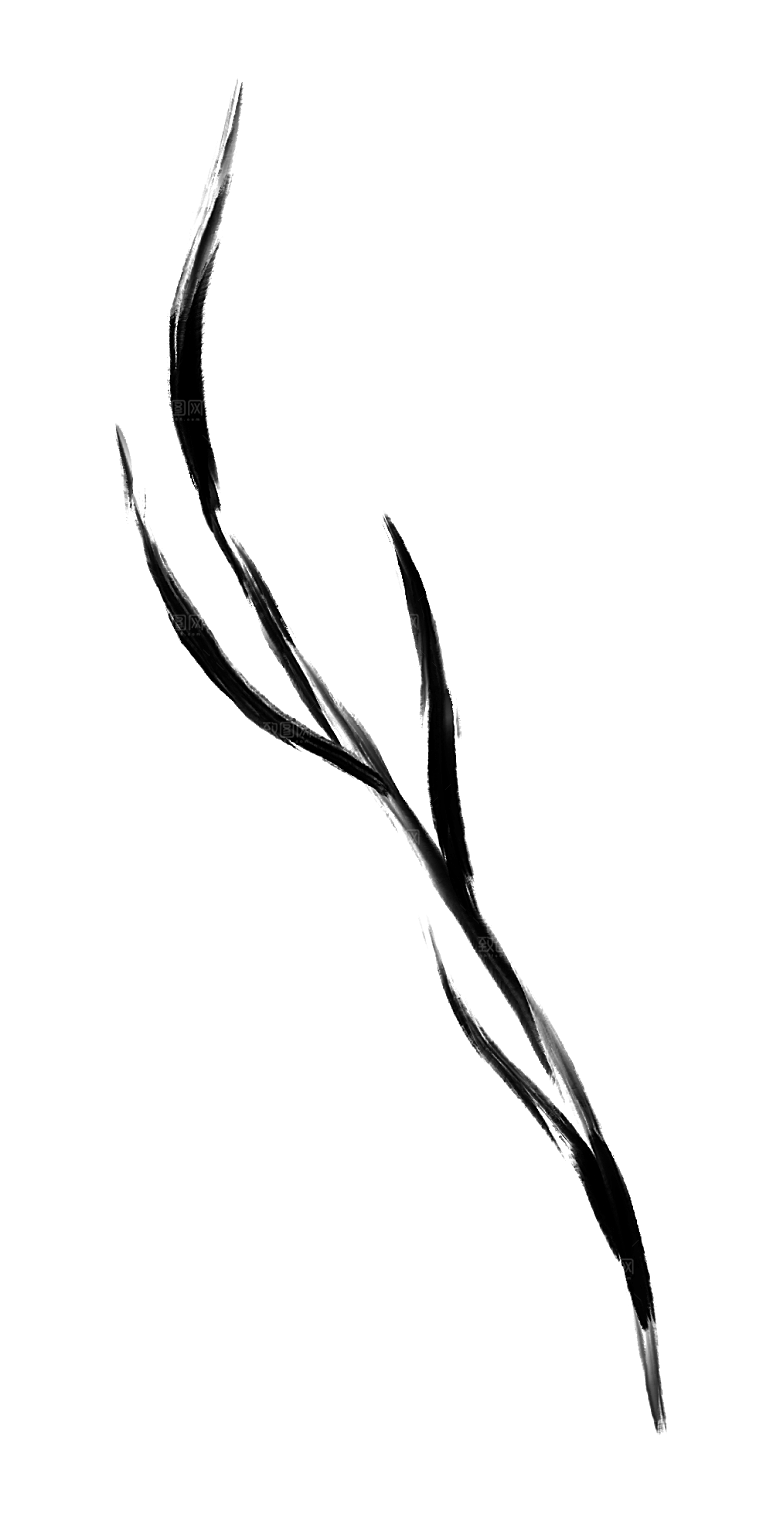 中式传统鱼花草贴图插画