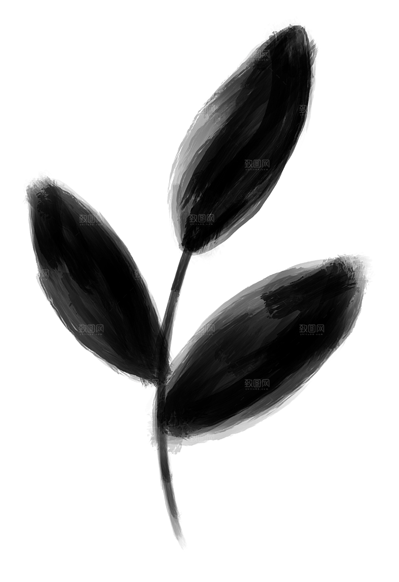 中式传统鱼花草贴图插画