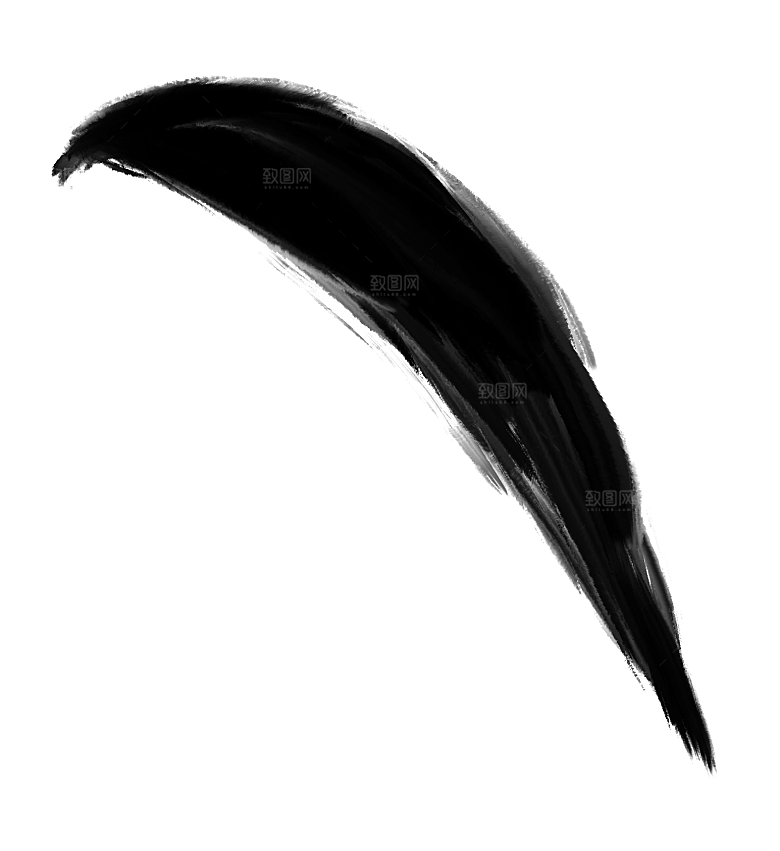 中国风水墨花鸟树木意境元素