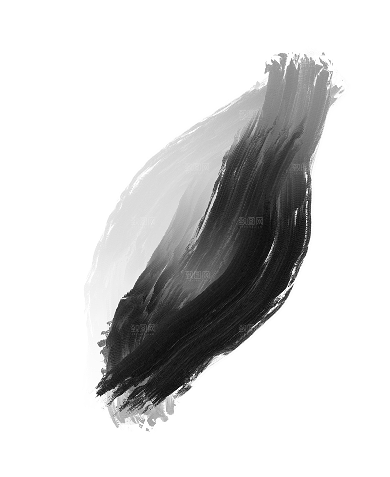 中国风水墨花鸟树木意境元素