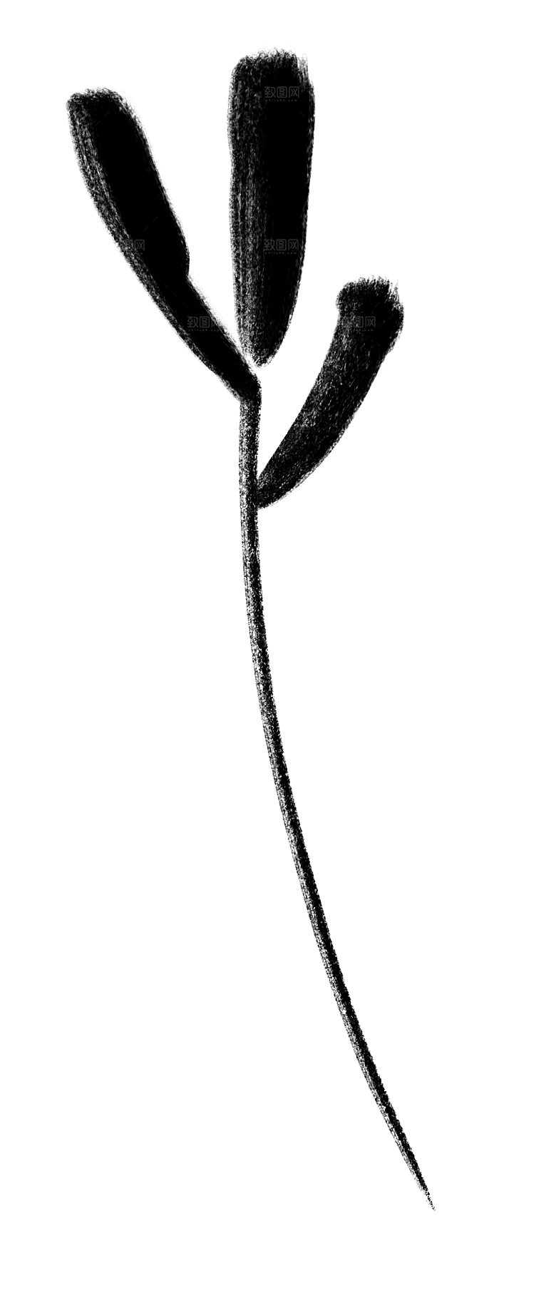 中国风水墨花鸟树木意境元素