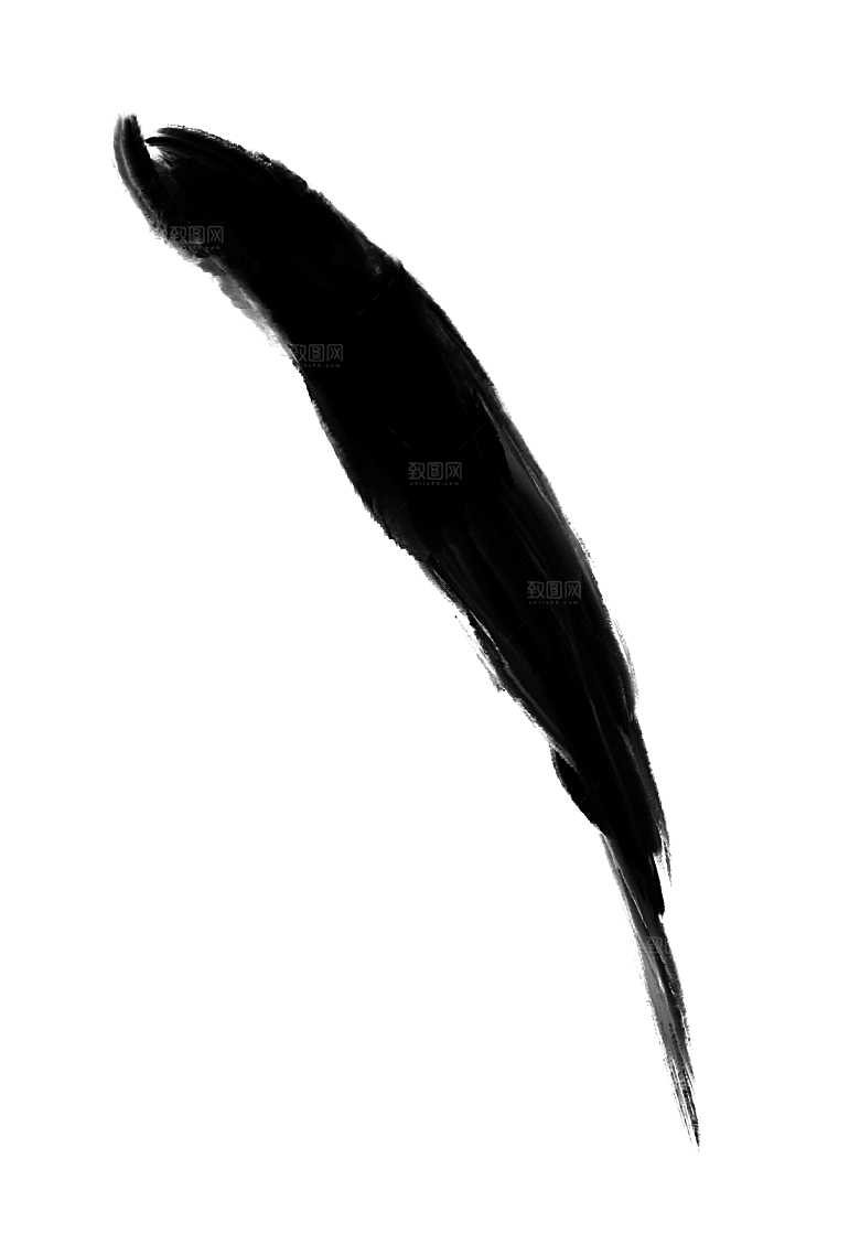 中国风水墨花鸟树木意境元素