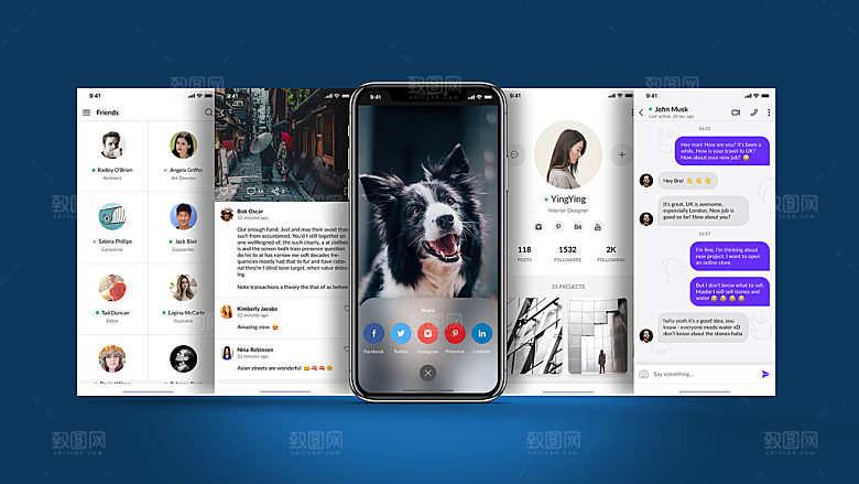 手机APP包装页面展示样机手机