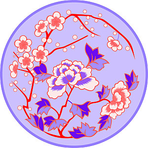 中式传统古典刺绣图案素材