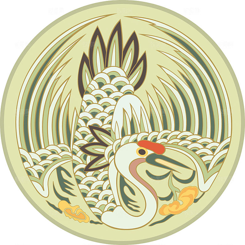 中式传统古典刺绣图案素材