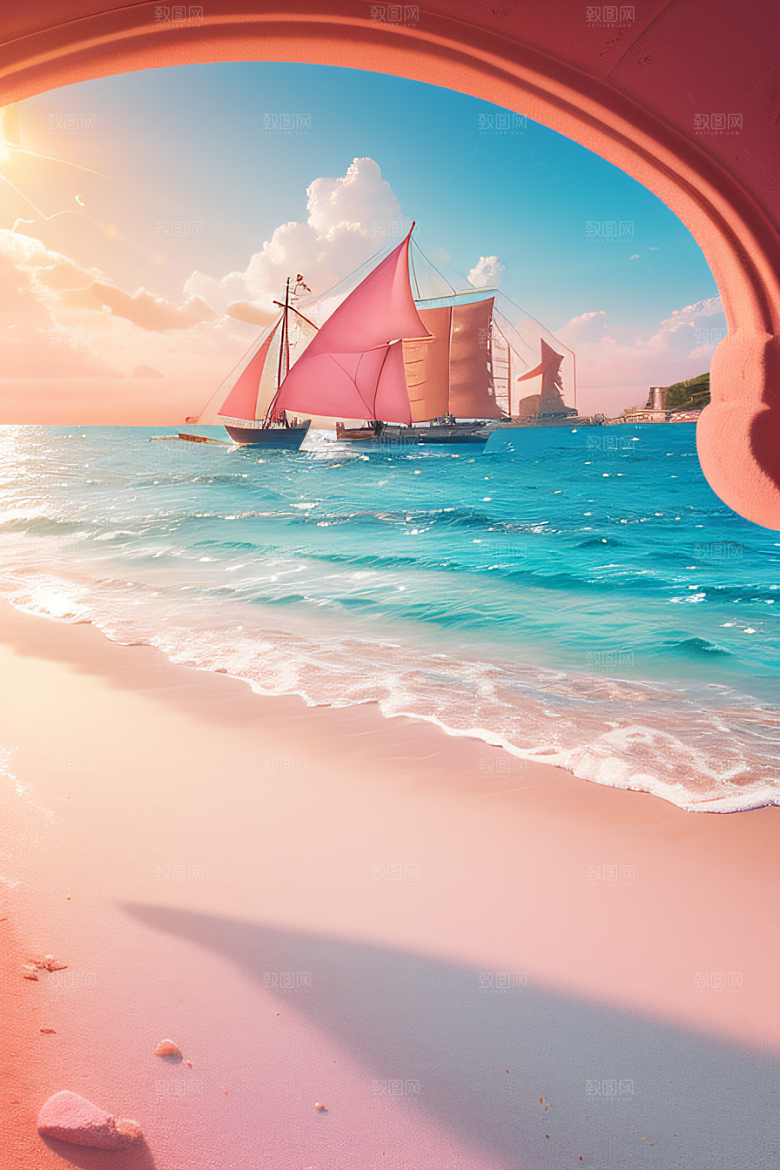 闪闪发光的海水美丽景色