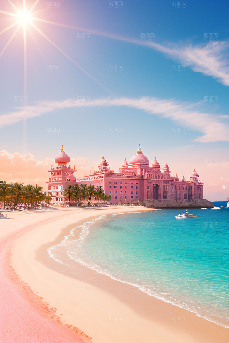 闪闪发光的海水美丽景色