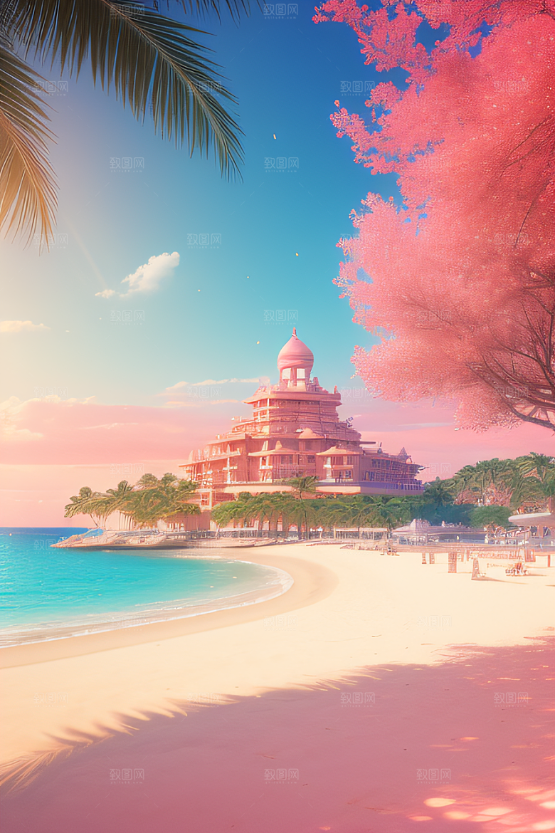 闪闪发光的海水美丽景色