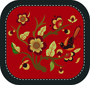 中式传统古典刺绣图案素材