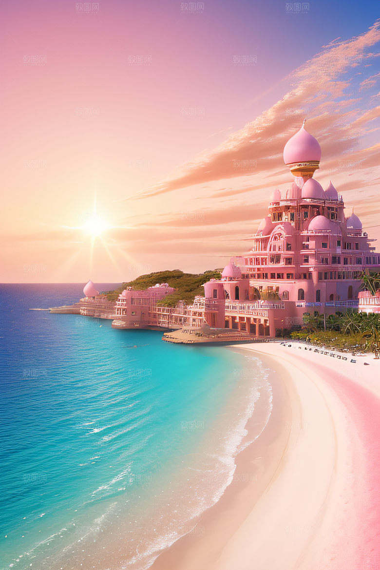 闪闪发光的海水美丽景色
