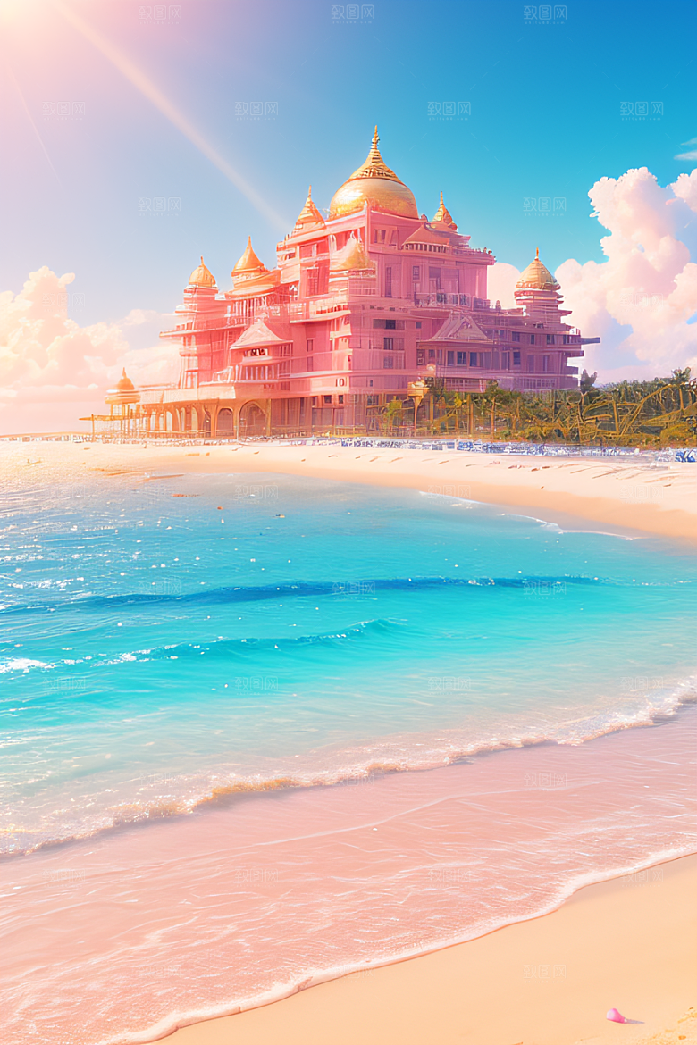 明亮而真实的海景