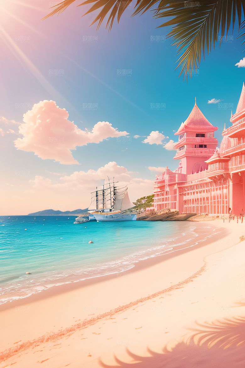 明亮而真实的海景
