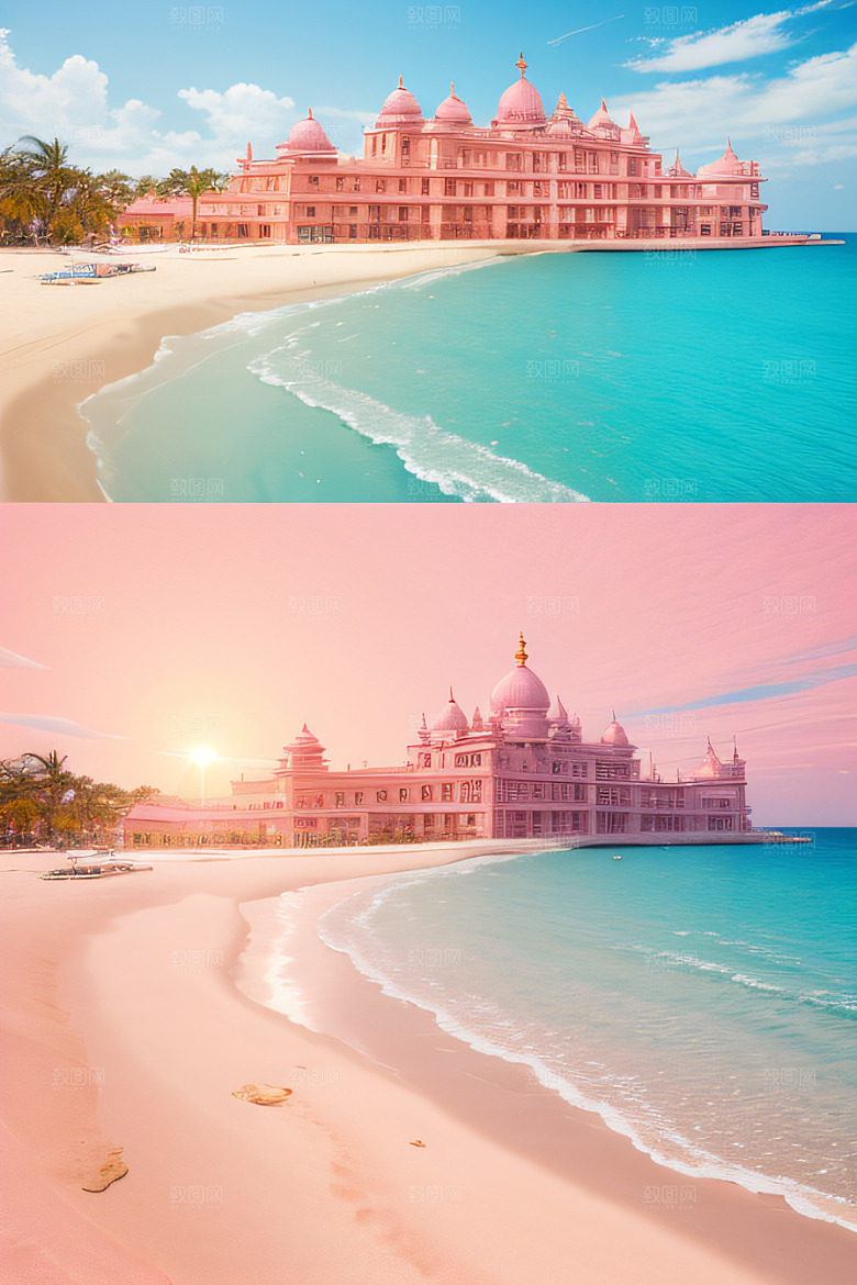 明亮而真实的海景