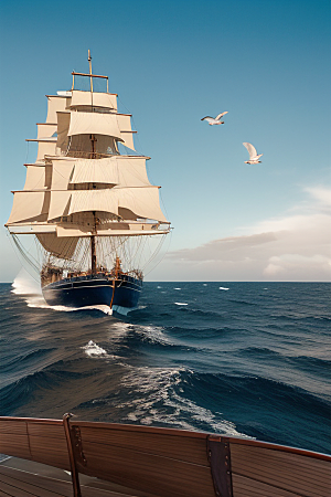 海上帆船的自由航行