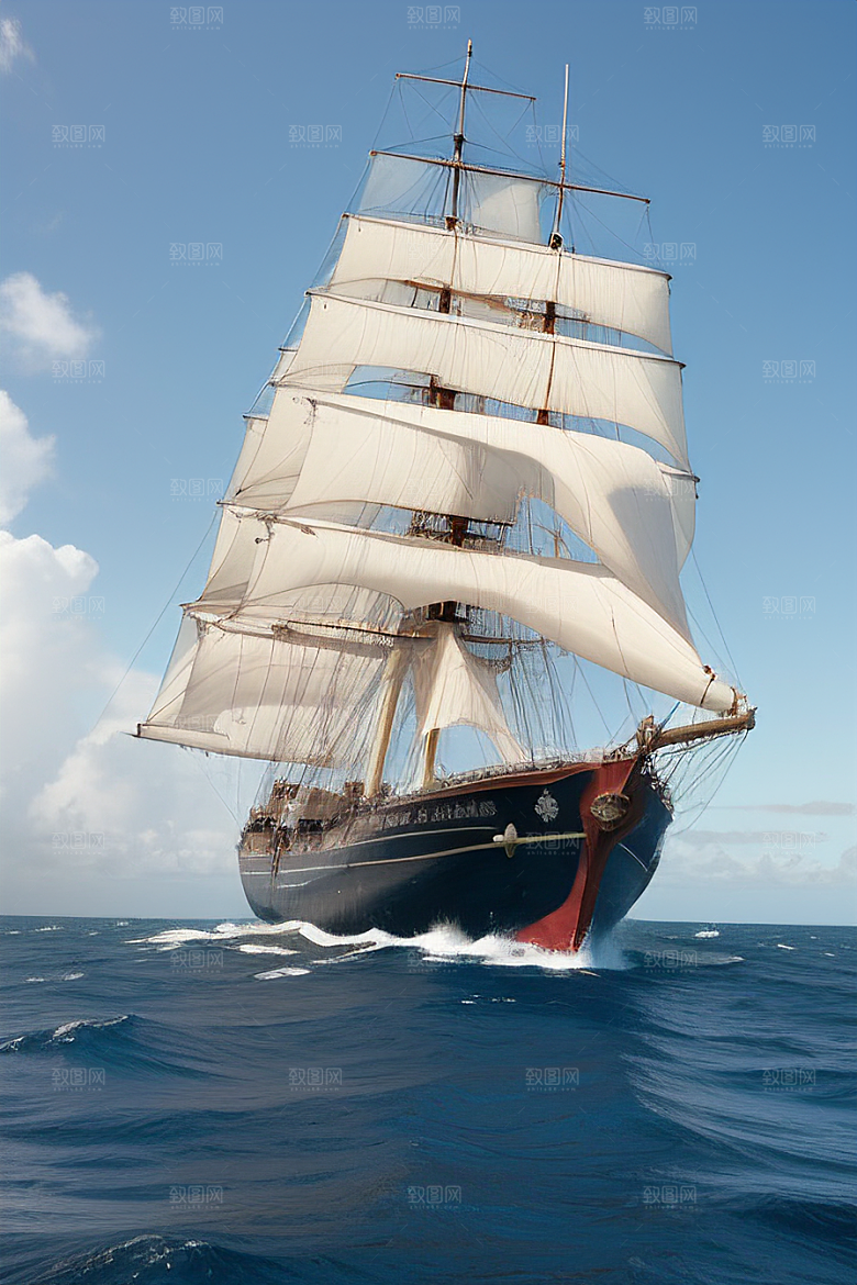 海上帆船的浪漫之旅