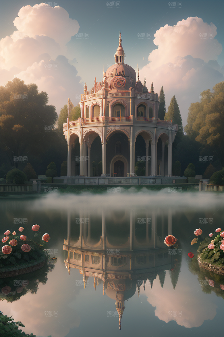 湖畔的宫殿唐纳斯金凯德的超大场景