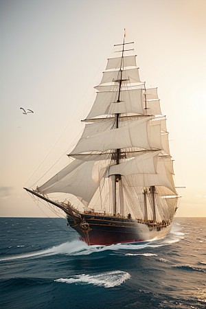 海上帆船的追寻自由之梦