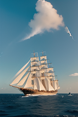 海上帆船的追寻自由之梦