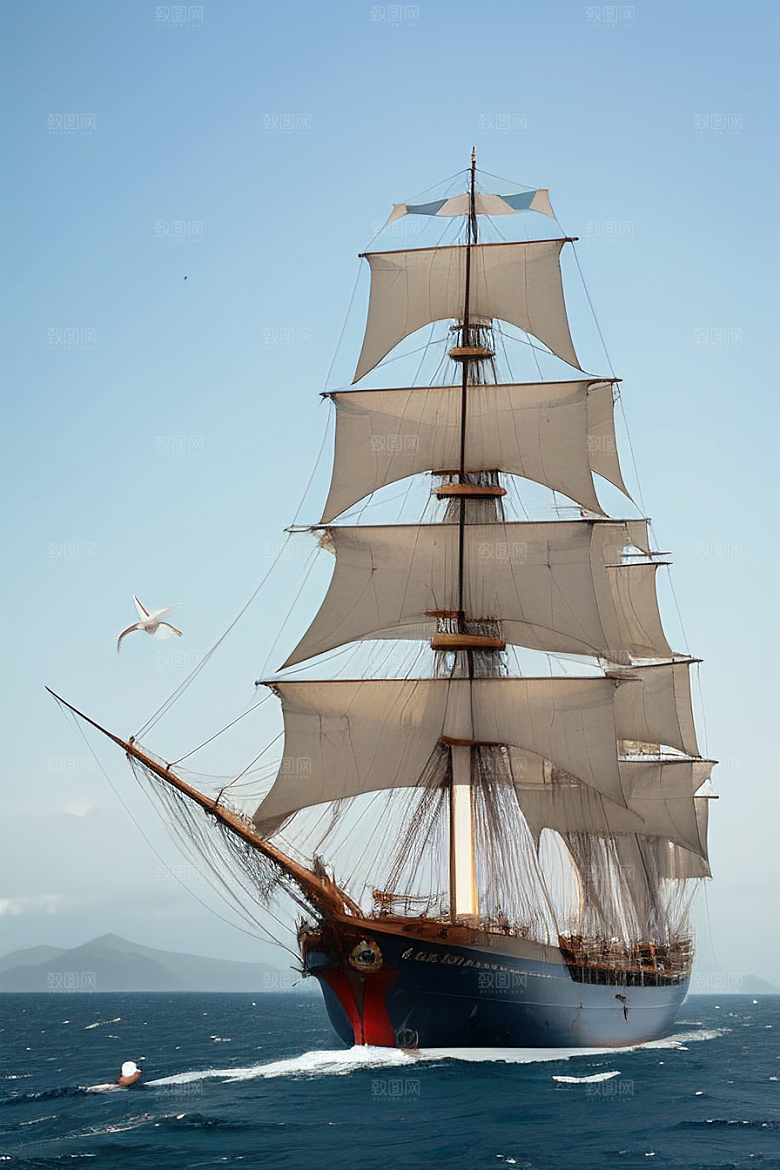 海上帆船的浪漫之旅