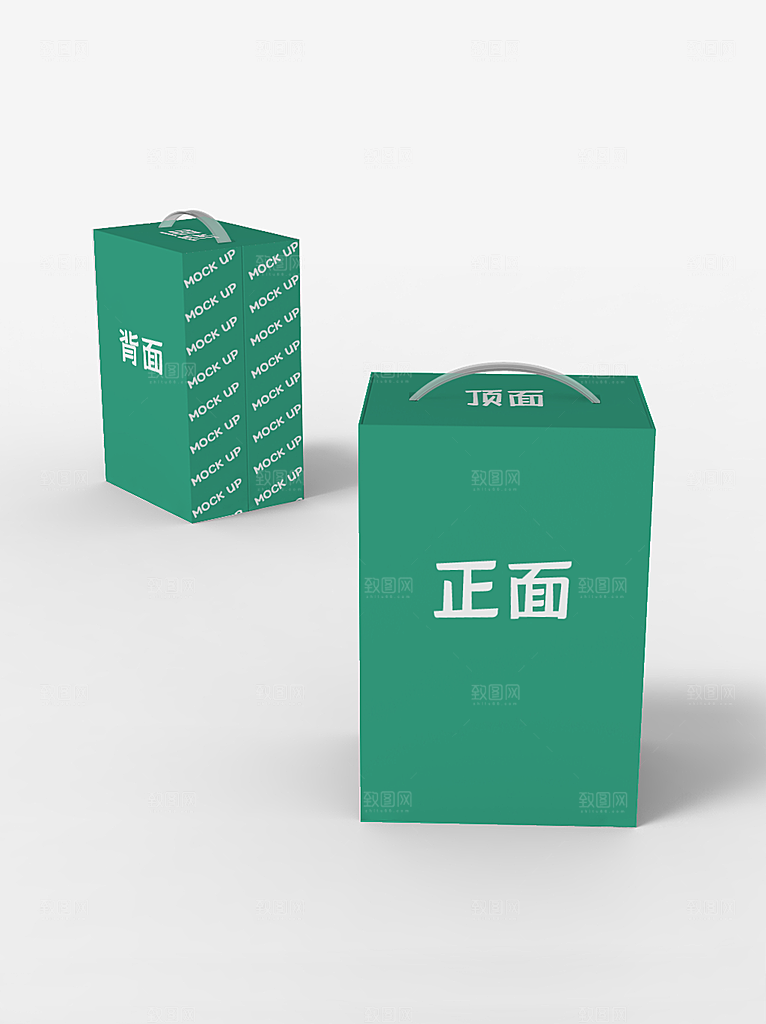 简约大气质感包装盒卡扣箱包装贴图