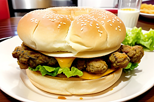 满足味蕾汉堡薯条的美食享受