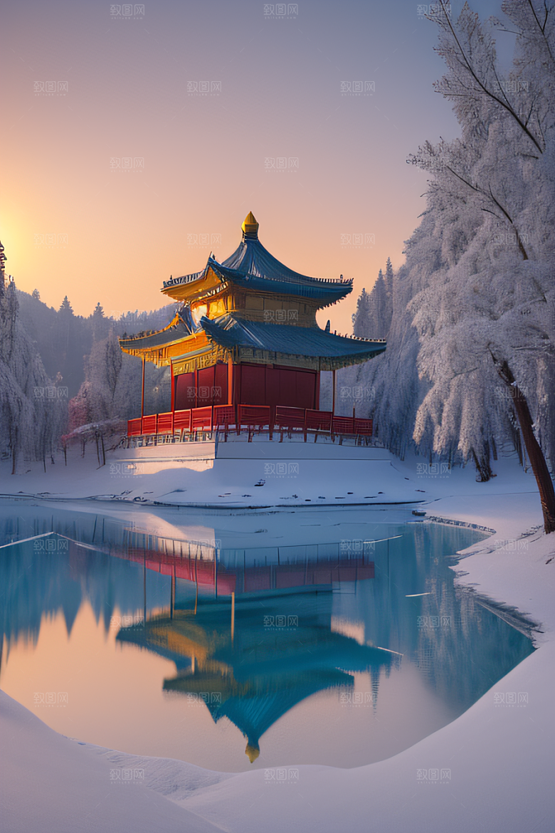 超广角全景尽览绚丽冰湖全貌