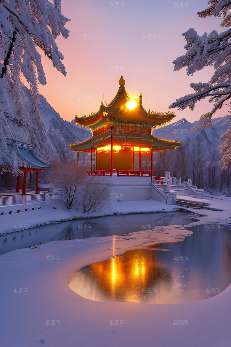 超广角全景尽览绚丽冰湖全貌