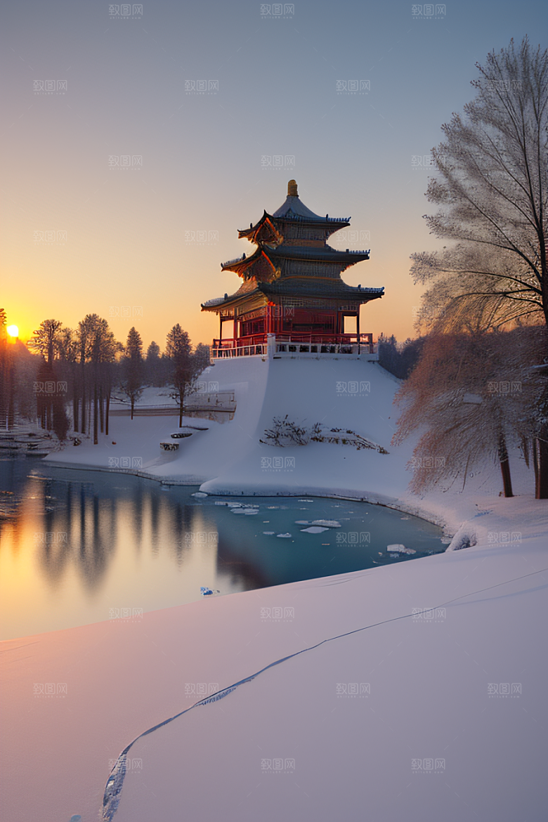 超广角全景尽览绚丽冰湖全貌