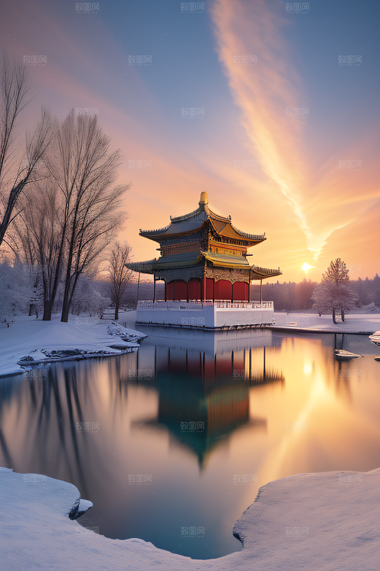 超广角全景尽览绚丽冰湖全貌
