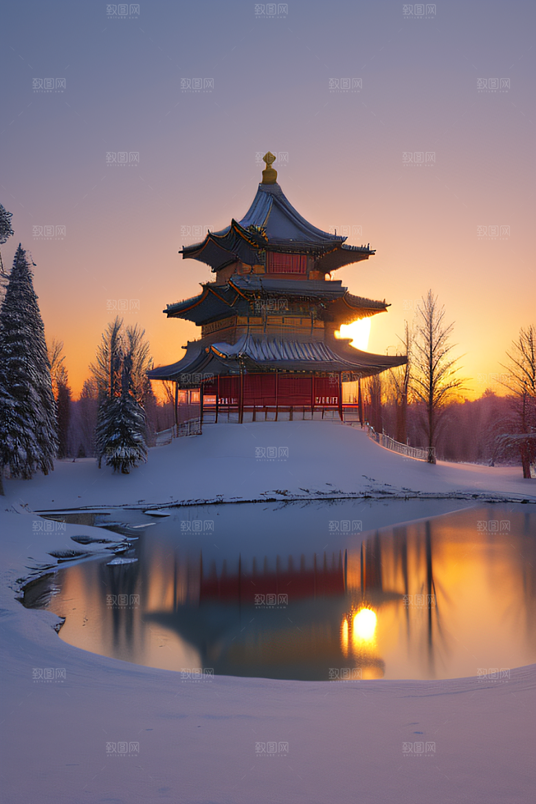 超广角全景尽览绚丽冰湖全貌