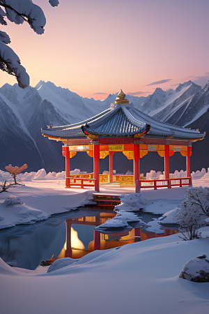 美不胜收晨曦绘就的神秘仙宫