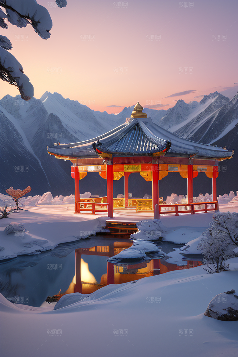 美不胜收晨曦绘就的神秘仙宫