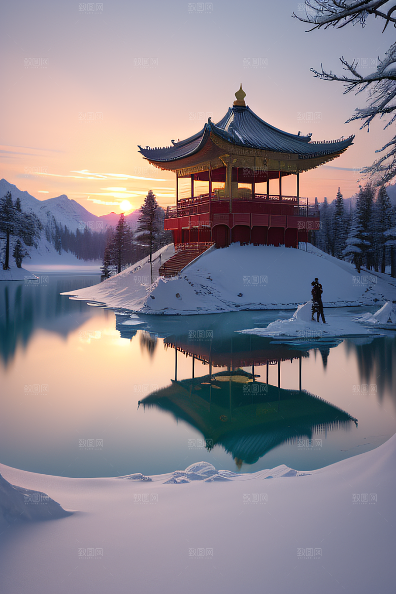 超广角全景尽览绚丽冰湖全貌