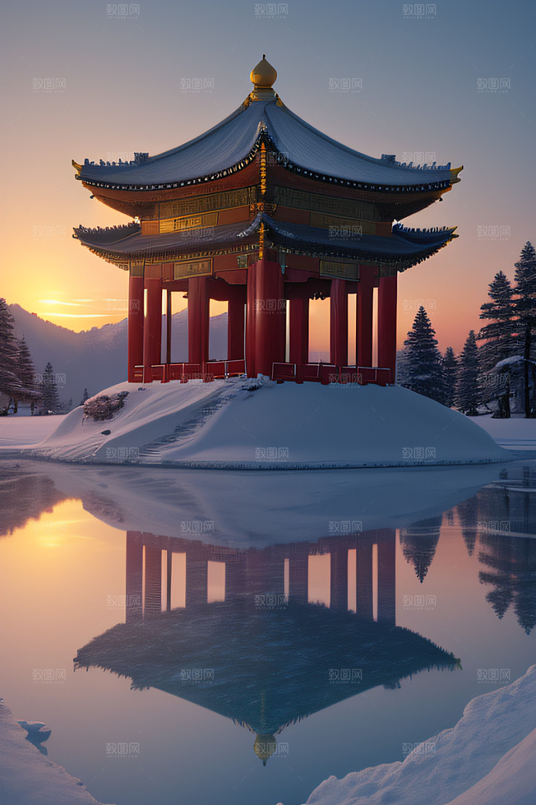 超广角全景尽览绚丽冰湖全貌