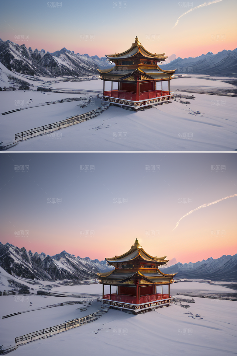 超广角全景尽览绚丽冰湖全貌