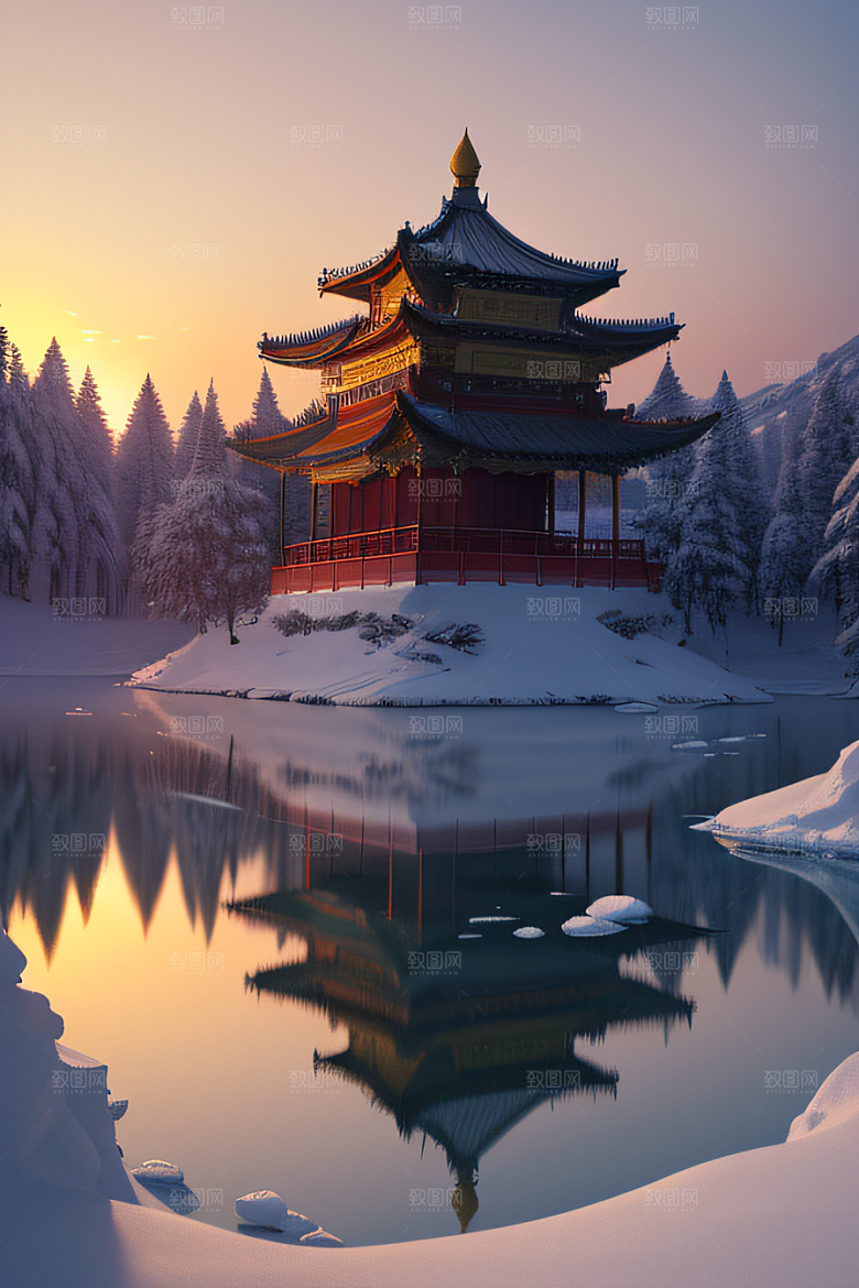 超广角全景尽览绚丽冰湖全貌