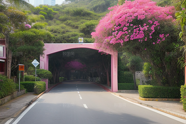 盛夏花海厦门环岛路的绚丽三角梅