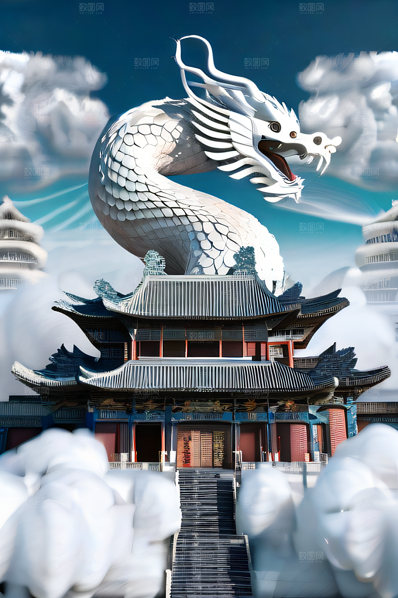 神话传说中的天宫梦幻般的画面