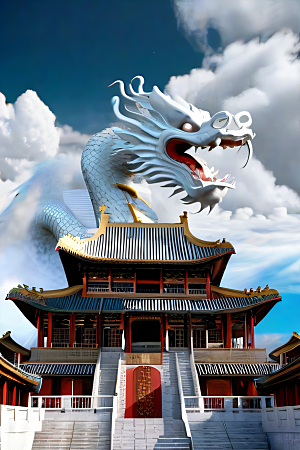 神话传说中的天宫梦幻般的画面