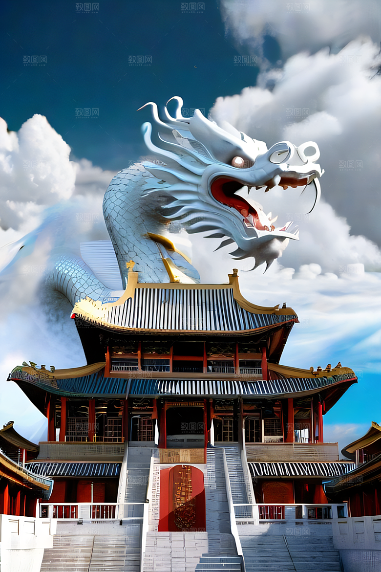 神话传说中的天宫梦幻般的画面