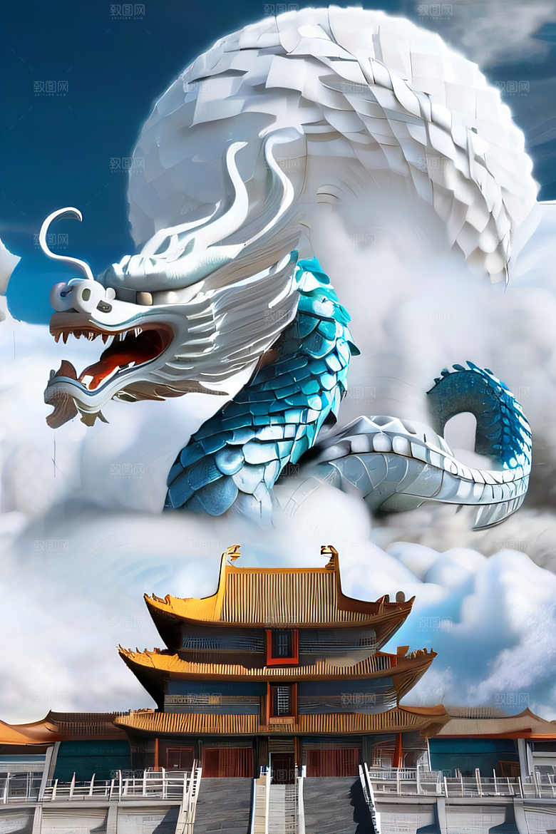 超现实的天宫神话传说中的梦幻之地