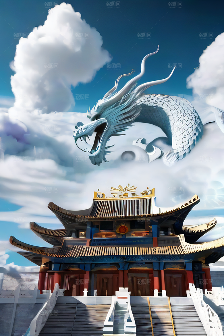 超现实的天宫神话传说中的梦幻之地